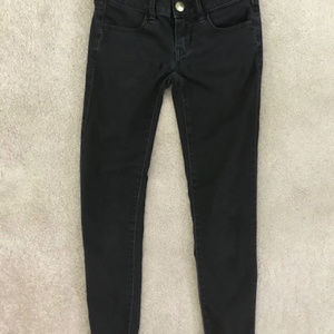 American Eagle Super Low Black Jegging Jeans Size